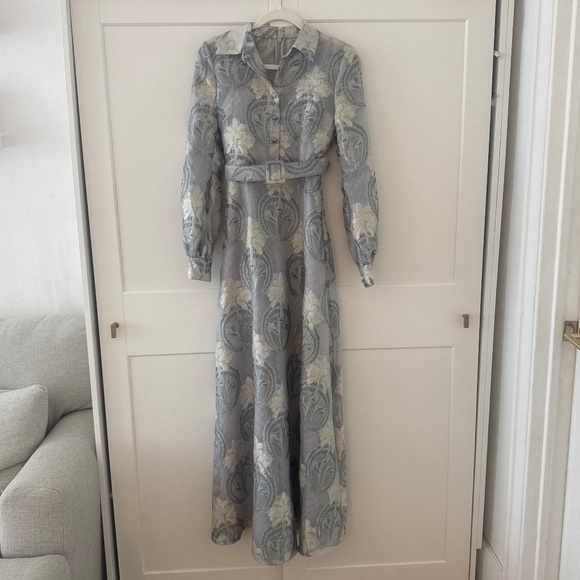 Badgley Mischka Jacquard Shirt Gown size 2 NWT - Picture 1 of 7